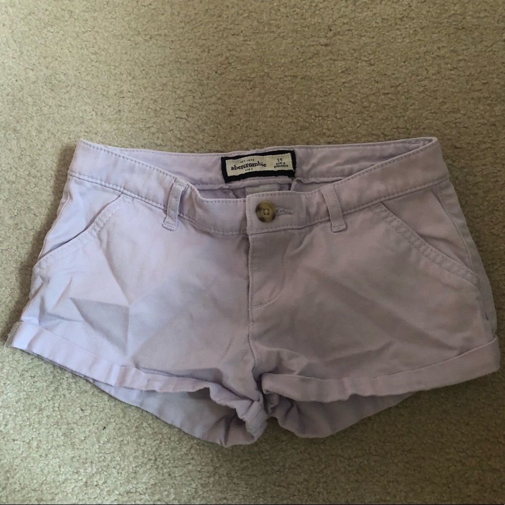 light purple abercrombie shorts